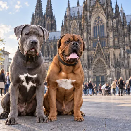 Rocky und Apollo vor dem Kölner Dom