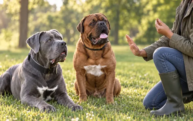 Trainingsmoment mit Rocky und Apollo