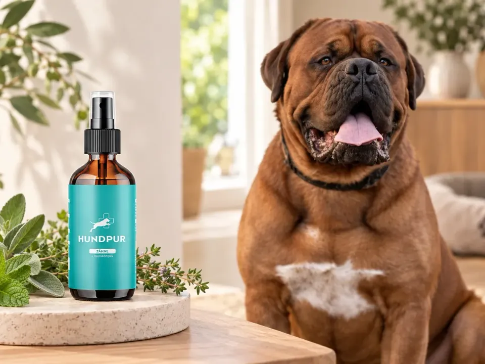 Hundpur Zähne mit Dentalkomplex