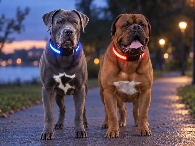 LED-Leuchthalsbänder für Hunde