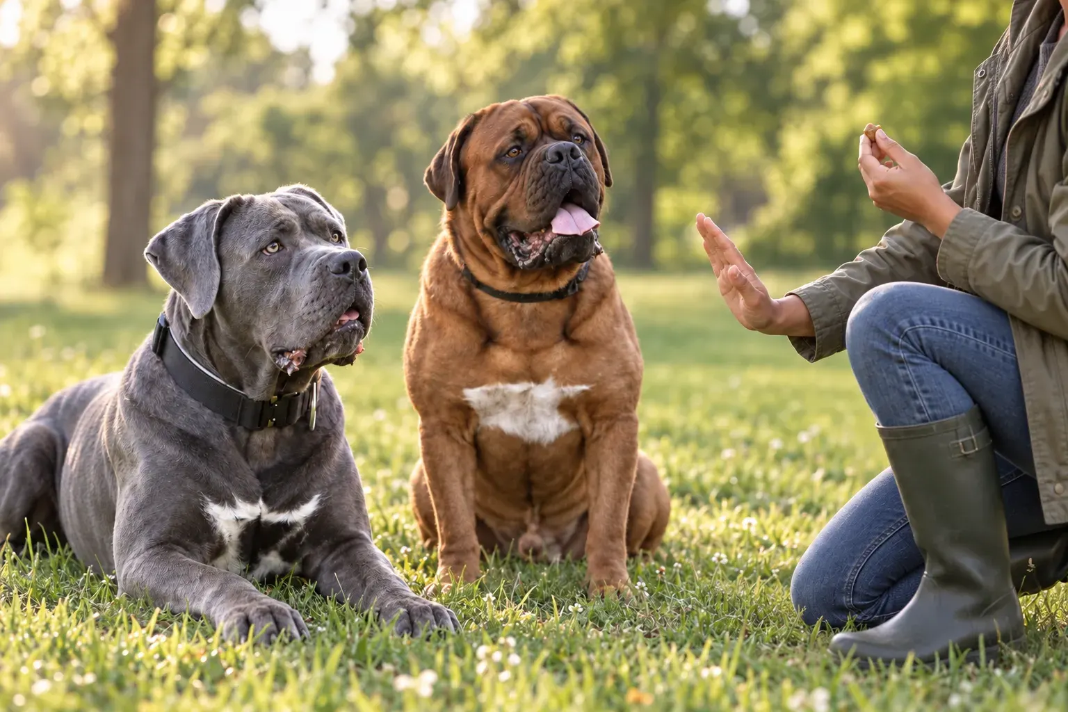 Trainingsmoment mit Rocky und Apollo