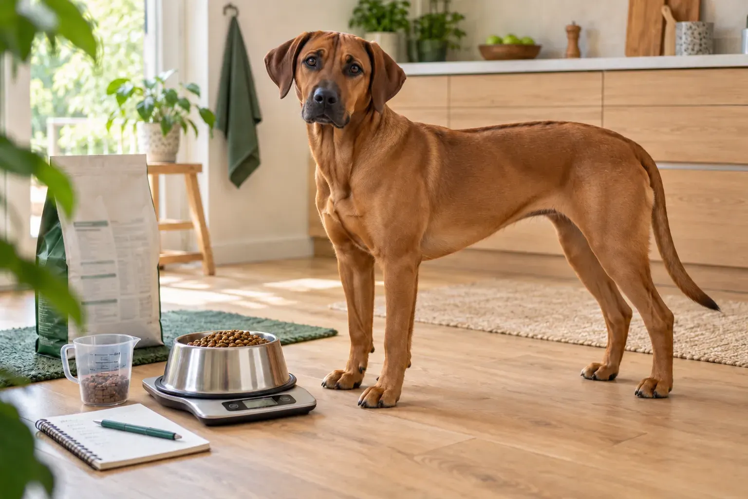 Hund wartet auf sein Futter