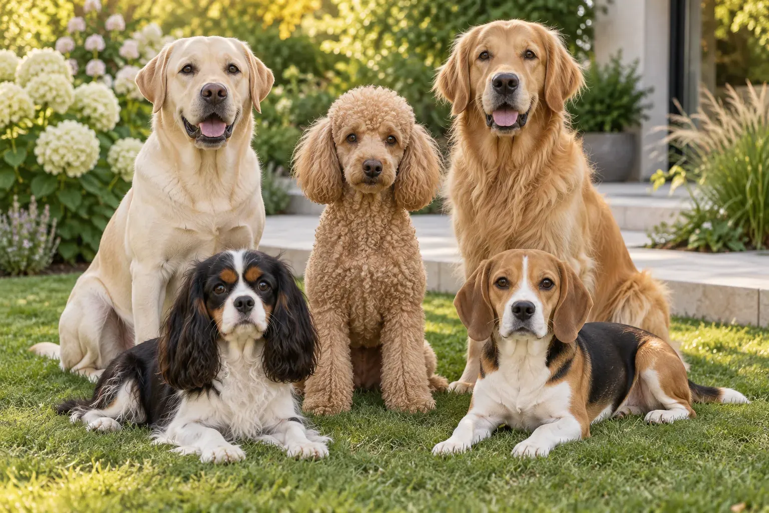 Anfängerfreundlicher Hund beim Spaziergang