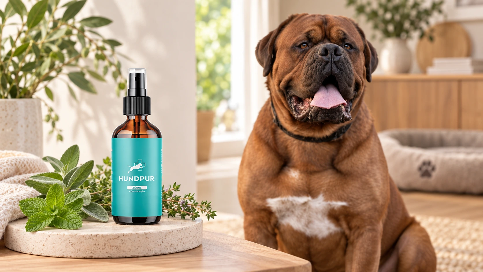 Hundpur Zähne mit Dentalkomplex
